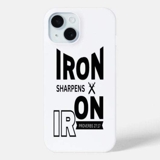 Coques Case-Mate iPhone Iron Sharpens Iron Proverbs 27:17 iPhone Case (Verso)