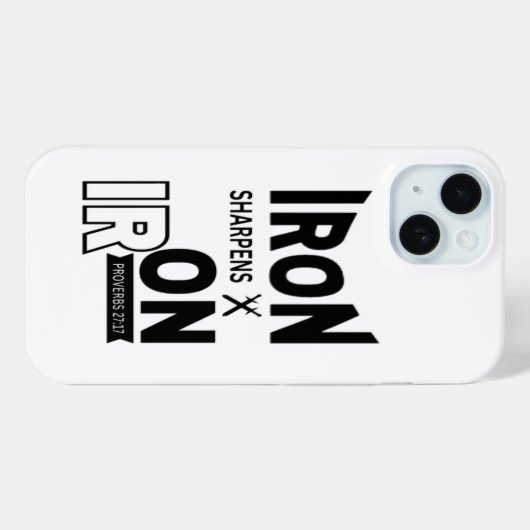Coques Case-Mate iPhone Iron Sharpens Iron Proverbs 27:17 iPhone Case (Verso (horizontal))