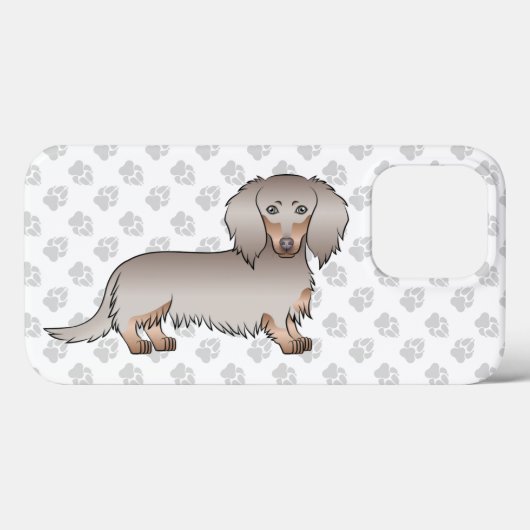Coques Case-Mate iPhone Isabella Et Tan Long Cheveux Chien Dachshund & Pat (Verso (horizontal))