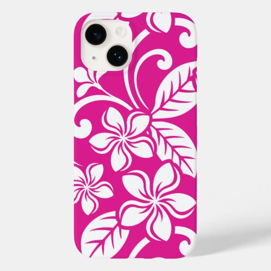 Coques Case-Mate iPhone ISLAND PLUMERIA (ROSE CHAUDE) Coque-coque iphone M (Verso)
