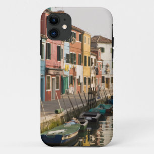 Coque iPhone 11 Italie, Burano. Maisons colorées d'une