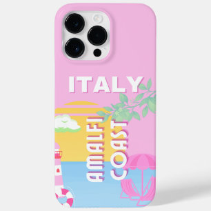 Coque Pour Pour iPhone 14 Pro Max Italie Travel art, Côte d'Amalfi, Preppy, Rose