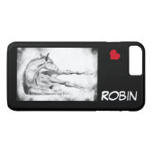 Coques Case-Mate iPhone Itch Too avec coeur rouge (Dos (Horizontal))