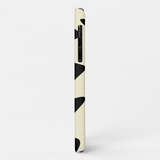 Coques Case-Mate iPhone Ivoire et rayures ondulées roses chaudes (Dos/Gauche)