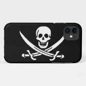 Coques Case-Mate iPhone Jack Rackham; drapeau Jolly roger; pirate (Dos (Horizontal))