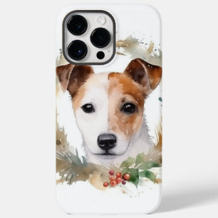 Coque Pour Pour iPhone 14 Pro Max Jack Russell Christmas Wreath Festive Pup