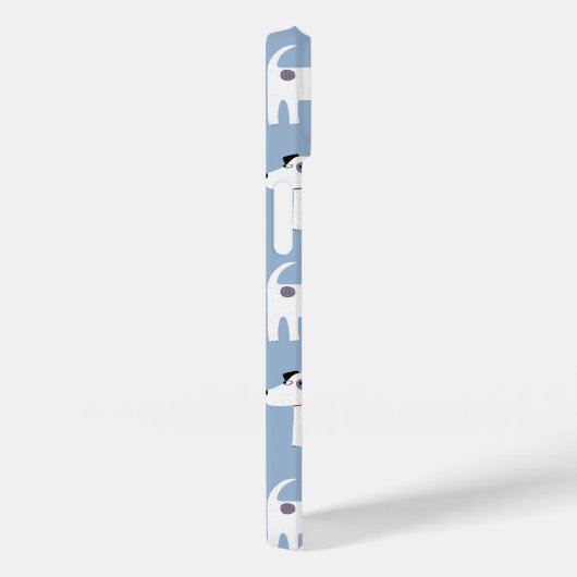Coques Case-Mate iPhone Jack Russell Terrier Chien bleu (Verso / Droite)