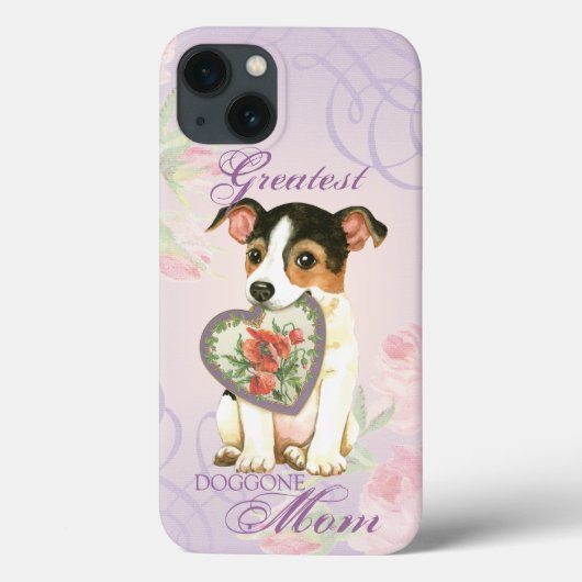 Coques Case-Mate iPhone Jack Russell Terrier Heart Maman (Verso)