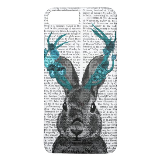 Coques Case-Mate iPhone Jackalope avec Antlers Turquoise (Dos)