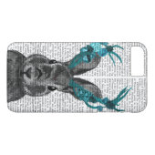 Coques Case-Mate iPhone Jackalope avec Antlers Turquoise (Dos (Horizontal))