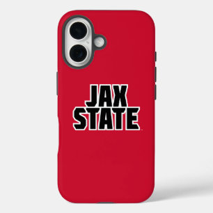 Coques iPhone 16 Jacksonville State University JAX STATE Bold Text