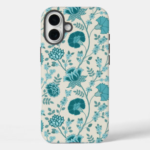 Coques iPhone 16 Plus Jacobean Floral Big Motif Tee sur Crème