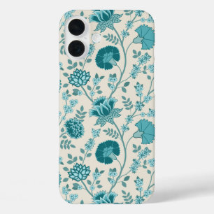 Coques iPhone 16 Plus Jacobean Floral Big Motif Tee sur Crème