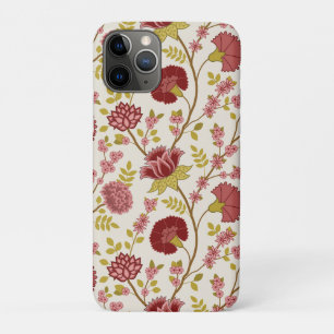 Case-Mate iPhone Case Jacobean Floral Grand Motif Reds Pinks Gold Creme