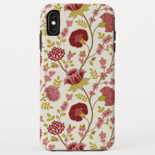 Case-Mate iPhone Case Jacobean Floral Grand Motif Reds Pinks Gold Creme