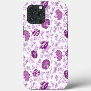 Case-Mate iPhone Case Jacobean Floral Grand Motif rose sur blanc