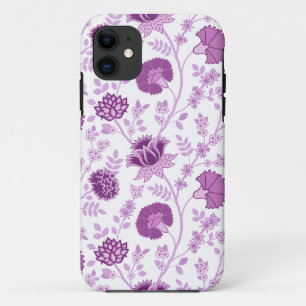 Case-Mate iPhone Case Jacobean Floral Grand Motif rose sur blanc