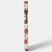 Coques Case-Mate iPhone Jacobean Floral Pattern Rouge Rose Gold Crème (Verso / Gauche)