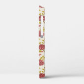 Coques Case-Mate iPhone Jacobean Floral Pattern Rouge Rose Gold Crème (Verso / Gauche)