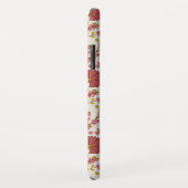 Coques Case-Mate iPhone Jacobean Floral Pattern Rouge Rose Gold Crème (Dos/Droite)