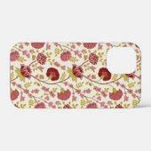 Coques Case-Mate iPhone Jacobean Floral Pattern Rouge Rose Gold Crème (Verso (horizontal))