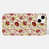 Coques Case-Mate iPhone Jacobean Floral Pattern Rouge Rose Gold Crème (Verso (horizontal))