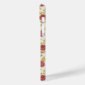 Coques Case-Mate iPhone Jacobean Floral Pattern Rouge Rose Gold Crème (Verso / Gauche)