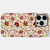 Coques Case-Mate iPhone Jacobean Floral Pattern Rouge Rose Gold Crème (Verso (horizontal))