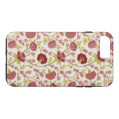 Coques Case-Mate iPhone Jacobean Floral Pattern Rouge Rose Gold Crème (Dos (Horizontal))