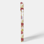 Coques Case-Mate iPhone Jacobean Floral Pattern Rouge Rose Gold Crème (Verso / Gauche)