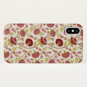 Coques Case-Mate iPhone Jacobean Floral Pattern Rouge Rose Gold Crème (Dos (Horizontal))