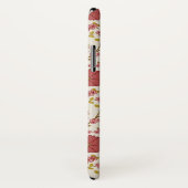 Coques Case-Mate iPhone Jacobean Floral Pattern Rouge Rose Gold Crème (Dos/Droite)