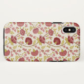 Coques Case-Mate iPhone Jacobean Floral Pattern Rouge Rose Gold Crème (Dos (Horizontal))