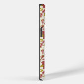 Coques Case-Mate iPhone Jacobean Floral Pattern Rouge Rose Gold Crème (Verso / Droite)