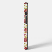 Coques Case-Mate iPhone Jacobean Floral Pattern Rouge Rose Gold Crème (Verso / Gauche)