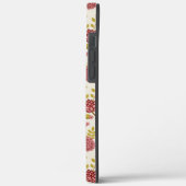 Coques Case-Mate iPhone Jacobean Floral Pattern Rouge Rose Gold Crème (Verso / Gauche)
