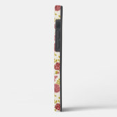 Coques Case-Mate iPhone Jacobean Floral Pattern Rouge Rose Gold Crème (Verso / Gauche)