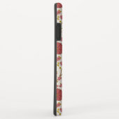 Coques Case-Mate iPhone Jacobean Floral Pattern Rouge Rose Gold Crème (Dos/Droite)