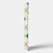 Coques Case-Mate iPhone Jacquard bleu et vert (Verso / Droite)