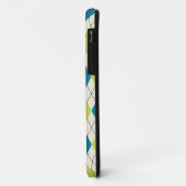 Coques Case-Mate iPhone Jacquard Bleu Et Vert (Dos/Gauche)