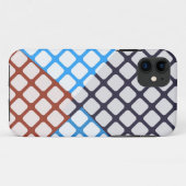 Coques Case-Mate iPhone Jacquard Diamant bleu et Brown (Dos (Horizontal))