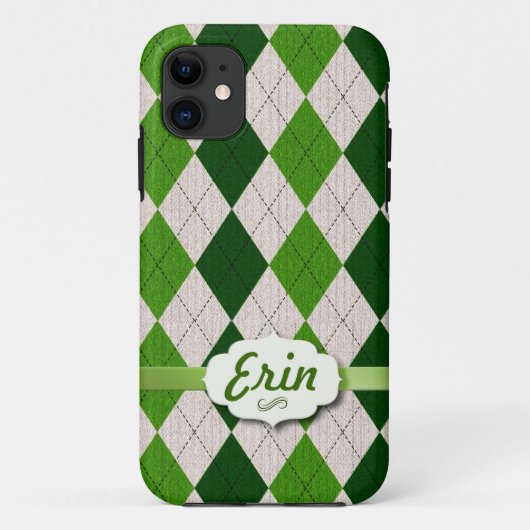 Coques Case-Mate iPhone Jacquard irlandais avec étiquette (Dos)