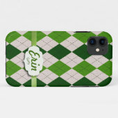 Coques Case-Mate iPhone Jacquard irlandais avec étiquette (Dos (Horizontal))