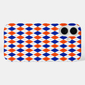 Coques Case-Mate iPhone Jacquard orange et bleu diamant (Verso (horizontal))