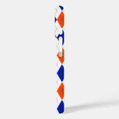 Coques Case-Mate iPhone Jacquard orange et bleu diamant (Verso / Gauche)