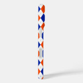 Coques Case-Mate iPhone Jacquard orange et bleu diamant (Verso / Droite)