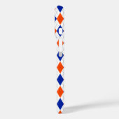 Coques Case-Mate iPhone Jacquard orange et bleu diamant (Verso / Gauche)