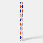 Coques Case-Mate iPhone Jacquard orange et bleu diamant (Verso / Droite)