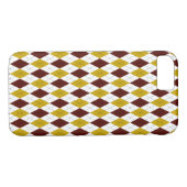Coques Case-Mate iPhone Jacquard Preppy classique en Garnet et or (Dos (Horizontal))