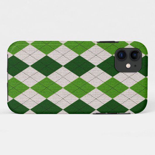 Coques Case-Mate iPhone Jacquard vert irlandais (Dos (Horizontal))